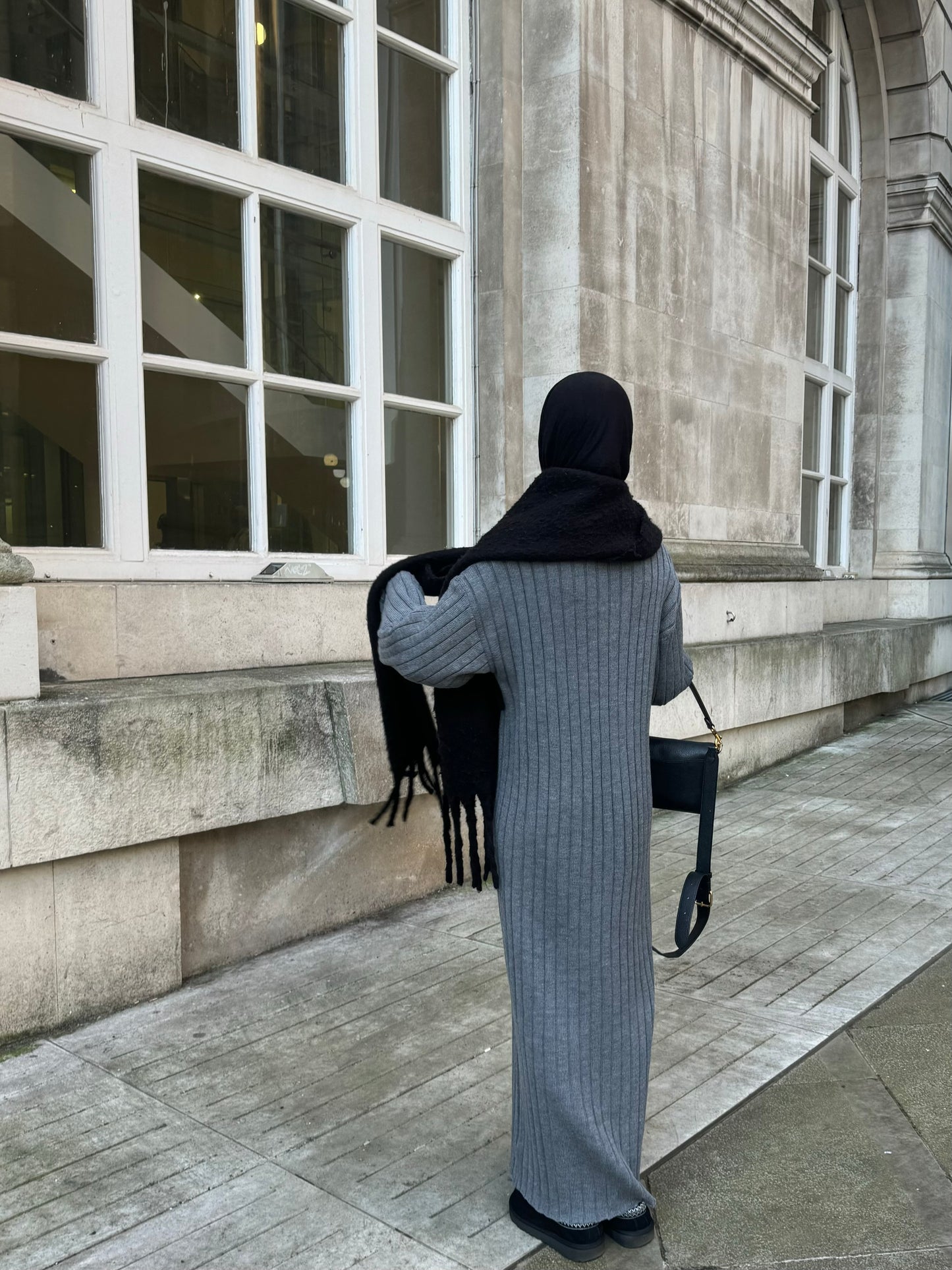 Grey Knit Dress